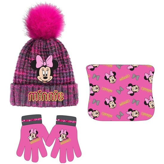 CONJUNTO GORRO GUANTES BRAGA CUELLO MINNIE DISNEY image 0