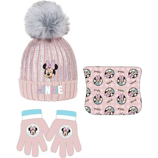 CONJUNTO GORRO GUANTES BRAGA CUELLO MINNIE DISNEY image 0