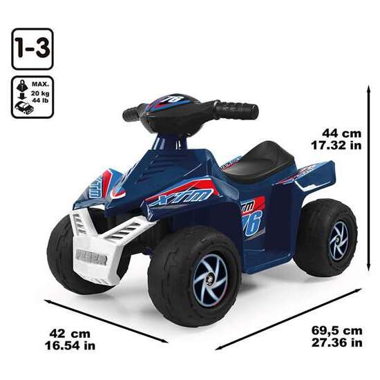 QUAD RACY AZUL OSCURO 6V 67X41X45 CM image 1