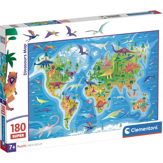 PUZZLE SUPER MAPA DINOSAURIOS 180PZS image 0