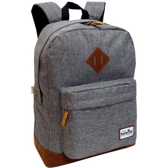 MOCHILA AMERICANA RANKING GRIS. COMPARTIMENTO PORTALAPTOP. 42 X 30 X 14 CM. image 0