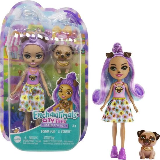 MUÃ±ECA PENNA PUG CITY TAILS ENCHANTIMALS image 0