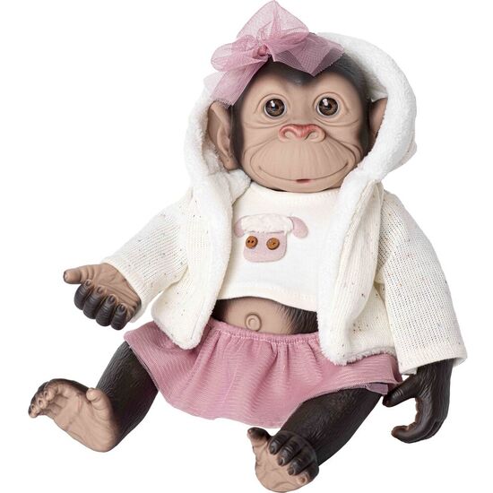 MUÃ±ECO BEBE REBORN MONO CAPUCHA Y FALDA image 1