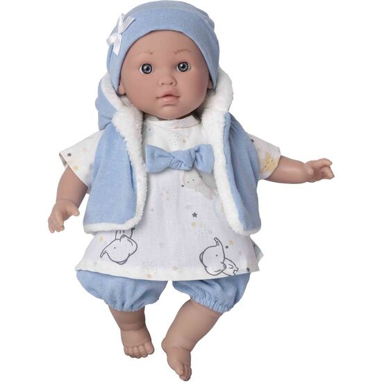 MUÃ±ECA BEBE LARA LLORON CHALECO AZUL image 0