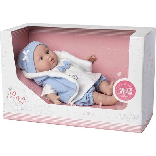 MUÃ±ECA BEBE LARA LLORON CHALECO AZUL image 1