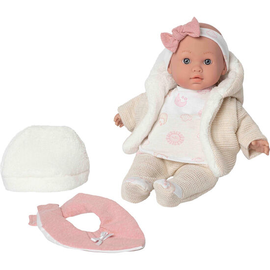 MUÃ±ECA BEBE LARA LLORON BABERO Y GORRO image 0