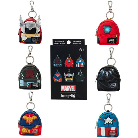LLAVERO MINI MOCHILA MYSTERY LOS VENGADORES AVENGERS LOUNGEFLY SURTIDO image 0