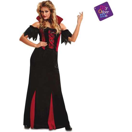 DISFRAZ VAMPIRESA S TOP CON CUELLO, FALDA Y GARGANTILLA TALLA S image 0