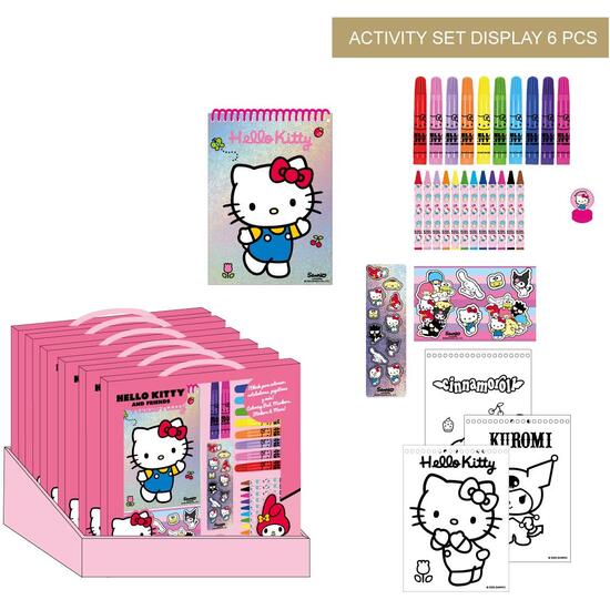 SET PAPELERÍA COLOREABLE DISPLAY HELLO KITTY image 0