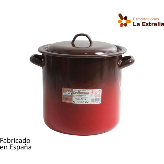 OLLA ALTA C/TAPA 20CM - 4L FUEGO image 0