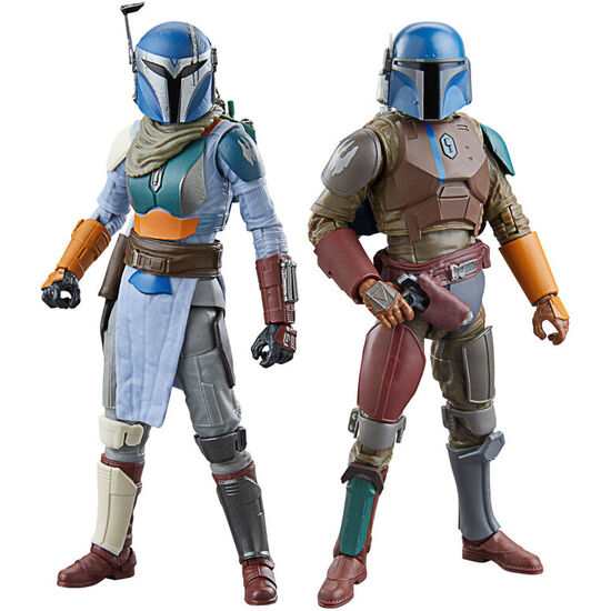 BLISTER 2 FIGURAS MANDALORIAN & SHRIEK-HAWK TRAINERS THE MANDALORIAN STAR WARS 15CM image 1