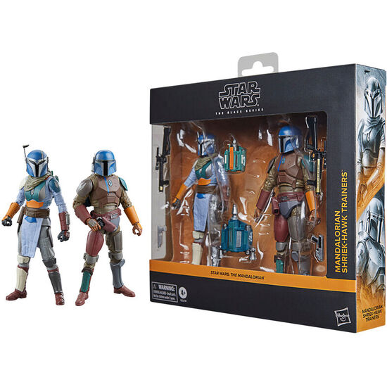 BLISTER 2 FIGURAS MANDALORIAN & SHRIEK-HAWK TRAINERS THE MANDALORIAN STAR WARS 15CM image 2