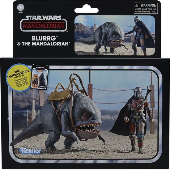 SET 2 FIGURAS BLURRG & MANDALORIAN - THE MANDALORIAN STAR WARS 9,5CM image 0