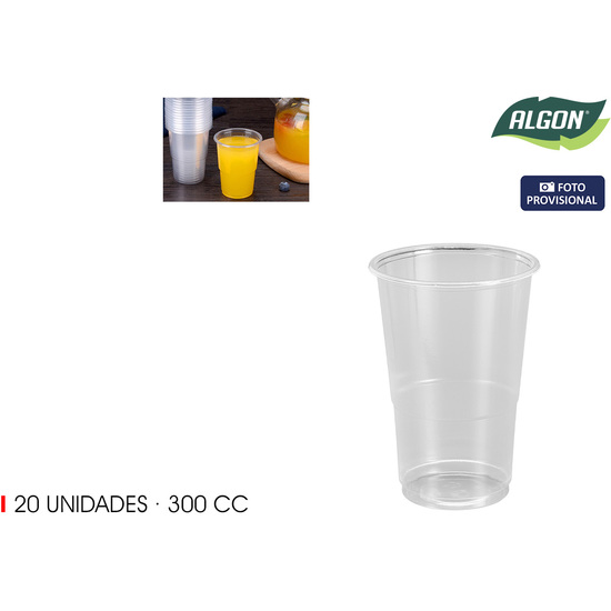 SET-20 VASO TRANSPARENTE 300CC ALGON image 0