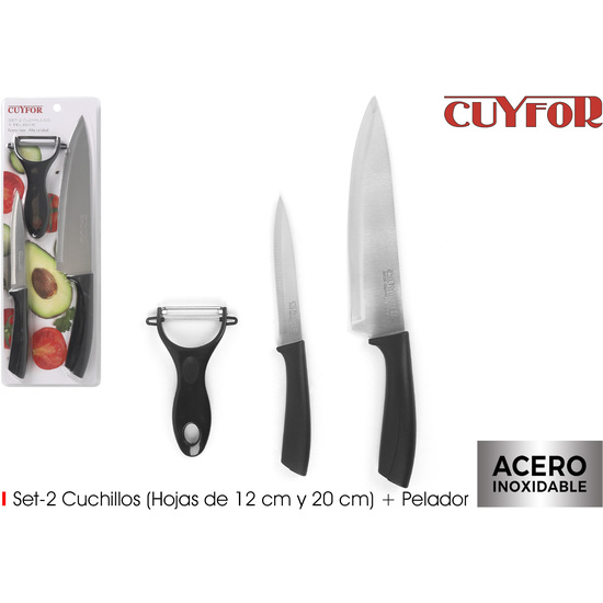 SET-2 CUCHILLOS + PELADOR CUYFOR image 0