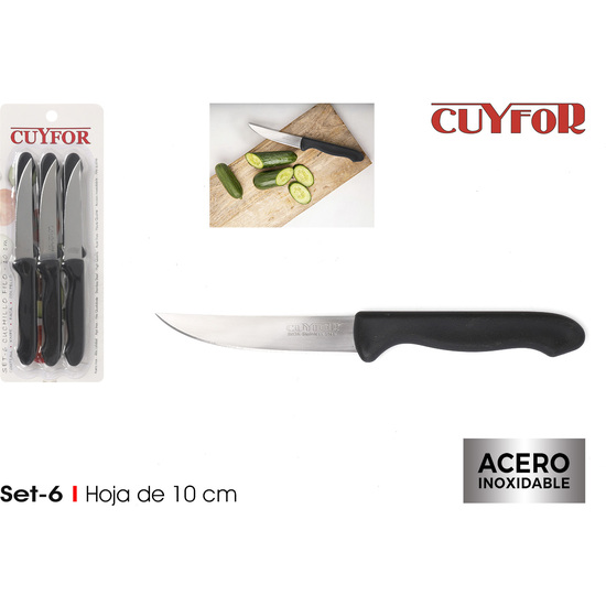 PRB SET-6 CUCHILLOS FILO 10CM CUYFOR image 0