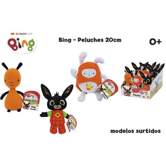 PELUCHE BING 20 CM MOD. SDOS. (BING, FLOP Y HOPPITY) image 1