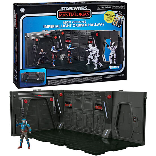 PLAYSET MOFF GIDEONS IMPERIAL LIGHT CRUISER HALLWAY + FIGURA MANDALORIAN PRIVATEER STAR WARS 9,5CM image 0