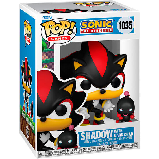 FIGURA POP SONIC THE HEDGEHOG SHADOW WITH DARK CHAO image 0