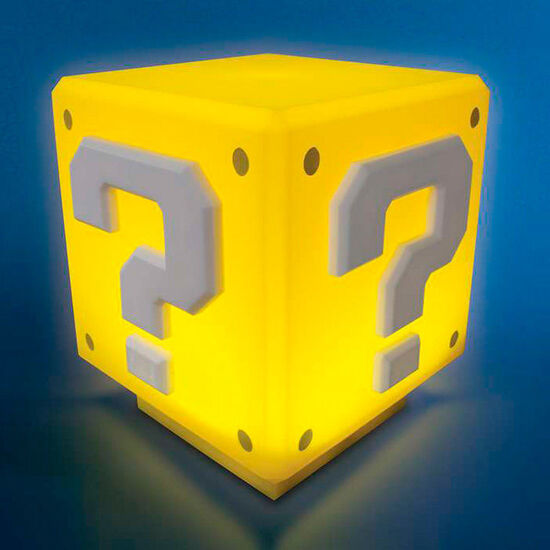 LAMPARA SONIDO MINI QUESTION BLOCK SUPER MARIO BROS NINTENDO image 0