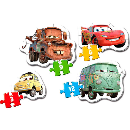PUZZLE MY FIRST PUZZLE CARS DISNEY 3-6-9-12PZS image 0