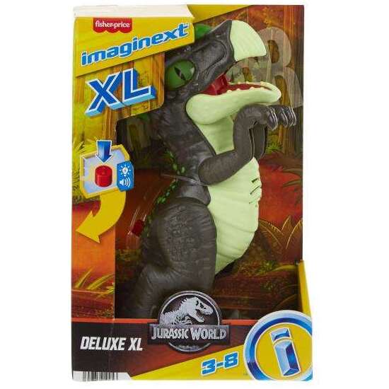 FIGURA JURASSIC WORLD DELUXE DINOSAURIO DRACOREX FISHER-PRICE IMAGINEXT  34,5X26,5X20,5 CM image 0