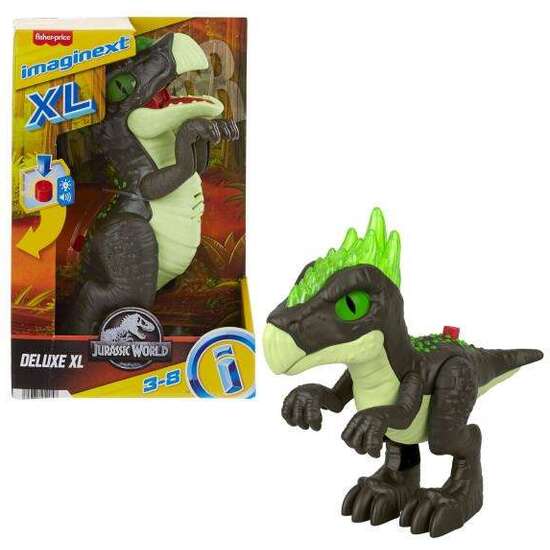 FIGURA JURASSIC WORLD DELUXE DINOSAURIO DRACOREX FISHER-PRICE IMAGINEXT  34,5X26,5X20,5 CM image 1