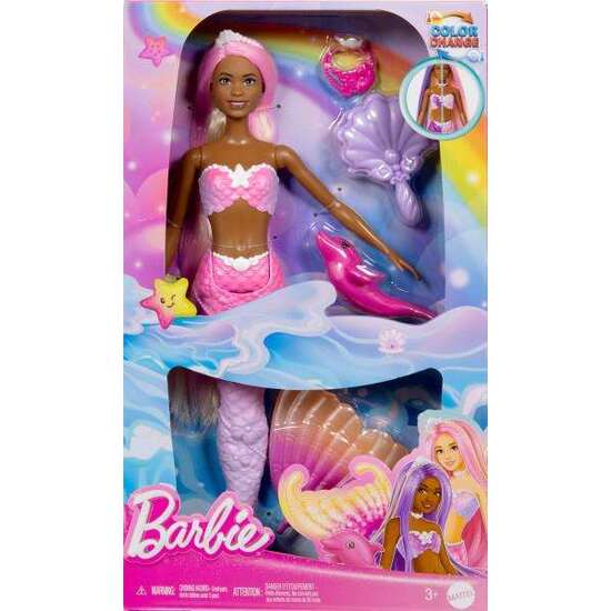 MUÑECA BARBIE UN TOQUE DE MAGIA BROOKLYN SIRENA CAMBIA DE COLOR CON EL AGUA. 29X20,5X19 CM image 0