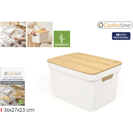 CAJA ORDENA.MULTI.PLAST.TAP.BAMBU-L CONF image 0