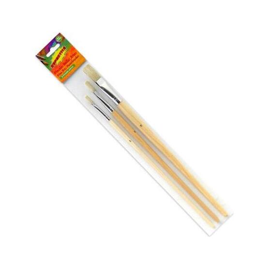 3 FLATHEAD ARTS AND CRAFT PAINT BRUSHES image 0