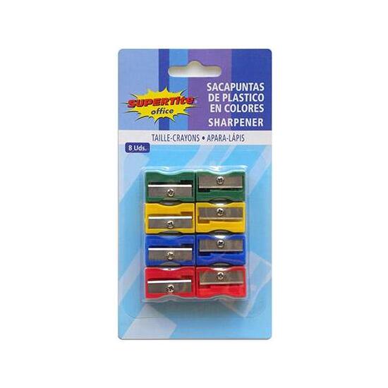 PLASTIC PENCIL SHARPENER, 8UTS 4 COLORS image 0