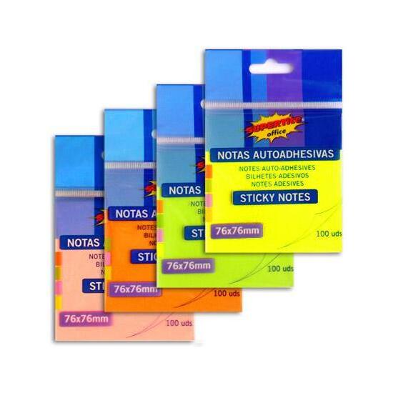 NEON ADHESIVE NOTE PADS 76MM X 76MM image 0