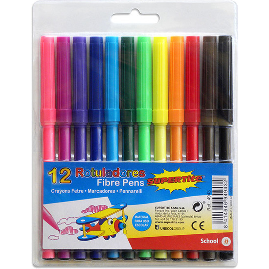 FINE-TIPPED MARKER PENS 12 PCS image 0