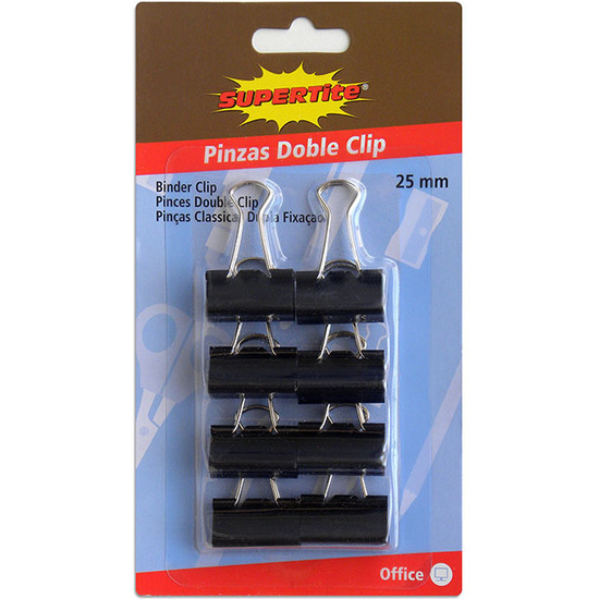 8 BLACK BINDER CLIPS 25MM image 0