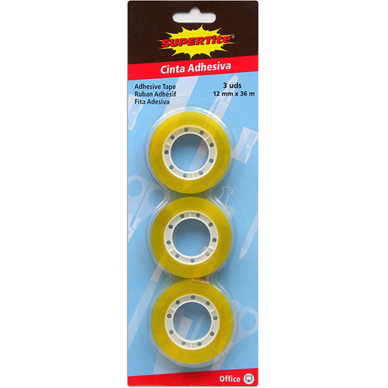 SELLOTAPE 12 MM X 36 M PACK 3 YELLOW image 0