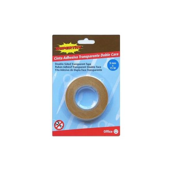 TRANSPARENT DOUBLE SIDED TAPE 15MX9MM image 0