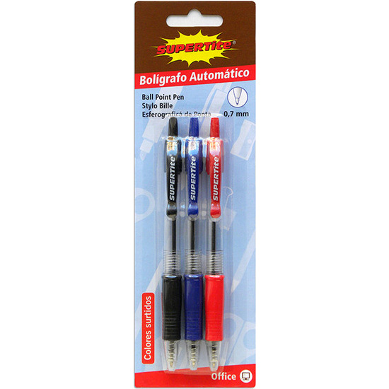 BALL POINT PENS, RED, BLACK AND BLUE image 0
