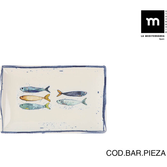BANDEJA RECTANGULAR 20X13CM PEIXE image 0