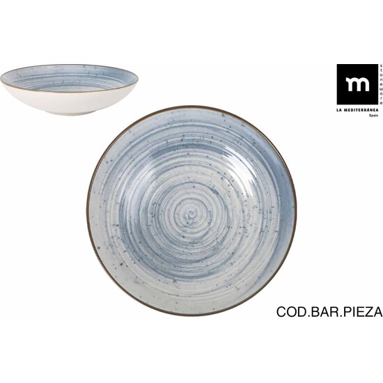 PLATO HONDO Ø21CM SWIRL MONACO BRILLO image 0