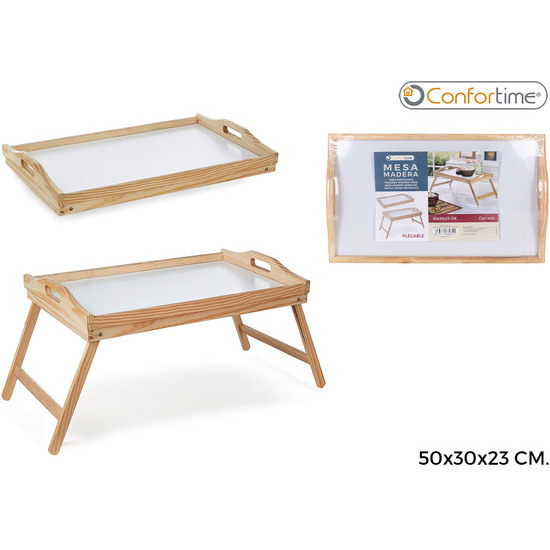 MESA MADERA PLEGABLE 50X30X23CM CONFORTIME image 0