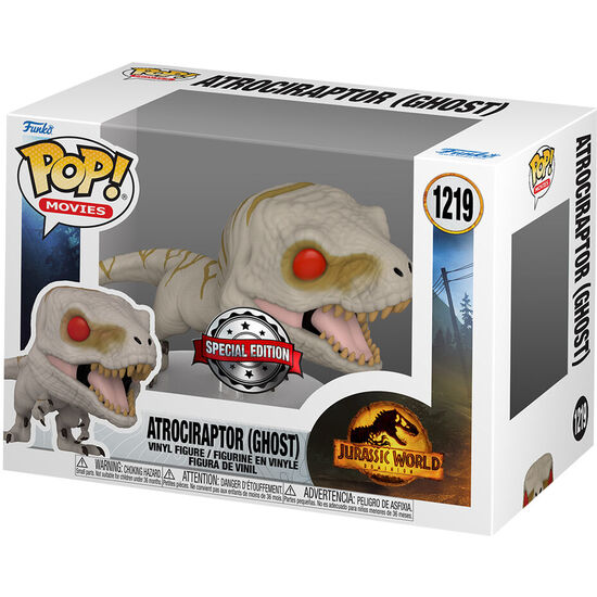 FIGURA POP JURASSIC WORLD ATROCIRAPTOR GHOST EXCLUSIVE image 0