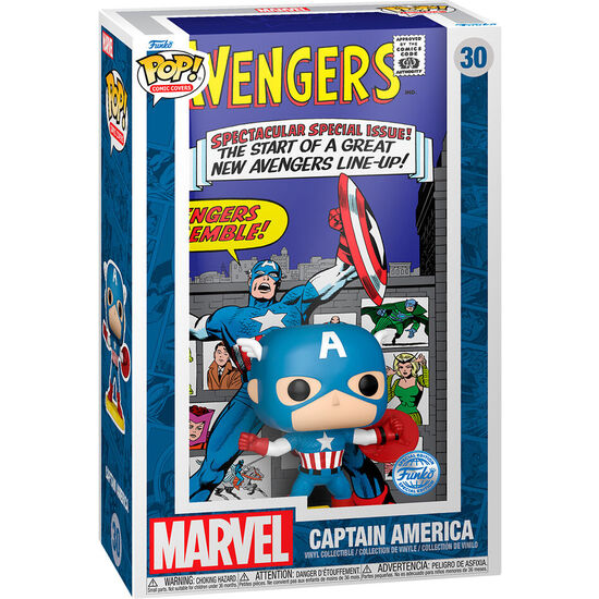 FIGURA POP COMIC COVER MARVEL LOS VENGADORES AVENGERS CAPITAN AMERICA EXCLUSIVE image 0