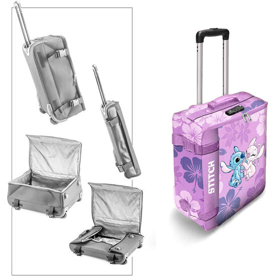 MALETA TROLLEY STITCH & ANGEL STITCH DISNEY PLEGABLE 55CM image 1