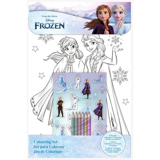 SET COLOREAR CON PEGATINAS FROZEN DISNEY image 0