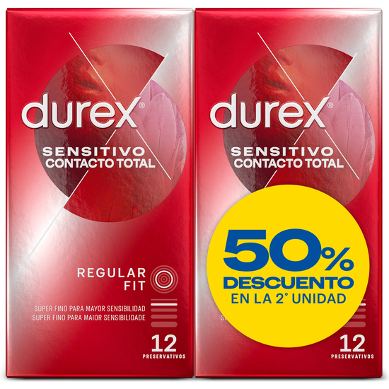 DUREX DUPLO SENSITIVO CONTACTO TOTAL 2X12 UDS image 0