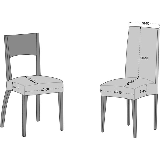 FUNDA SILLA ASIENTO TÚNEZ PACK 6 SALMÓN image 3