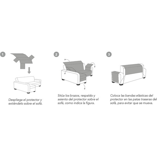 CUBRE CHAISE LONGUE ÁMBAR 240 CM MARRÓN image 2