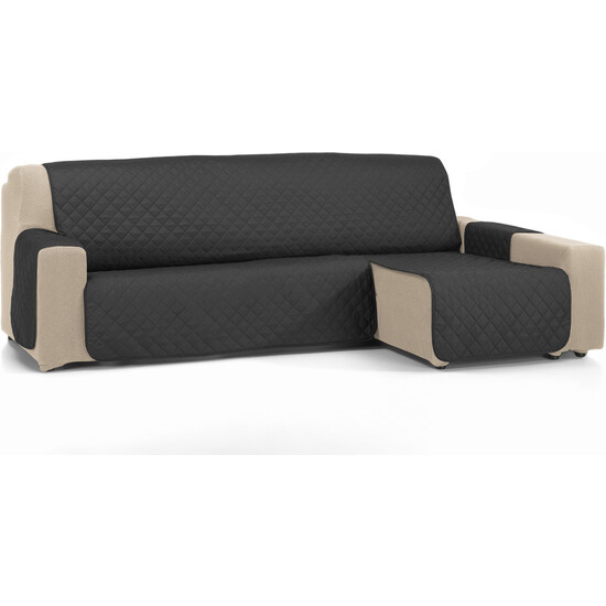 CUBRE CHAISE LONGUE ÁMBAR 200 CM NEGRO image 1