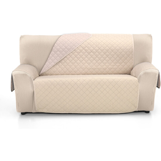 CUBRE SOFÁ ÁMBAR 2 PLAZAS BEIGE/LINO image 0