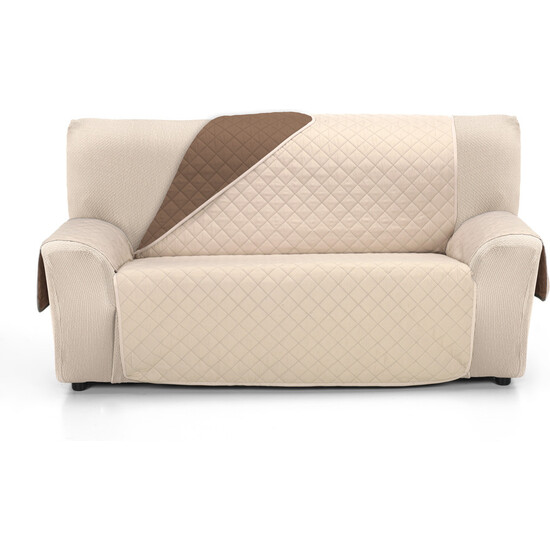 CUBRE SOFÁ ÁMBAR 3 PLAZAS BEIGE/MARRÓN image 0
